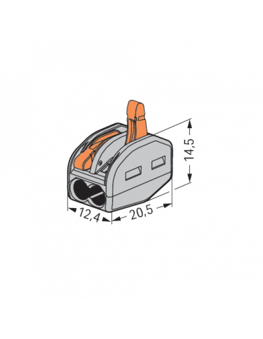 Conector derivatie tip WAGO 2 fire (10 buc.) W-412. Comanda online pe RFPro.ro.