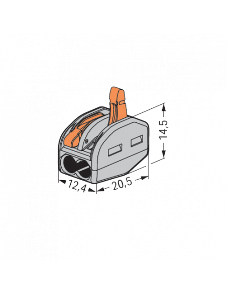 Conector derivatie tip WAGO 2 fire (10 buc.) W-412. Comanda online pe RFPro.ro.