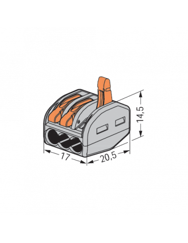 Conector derivatie tip WAGO 3 fire (10 buc.) W-413. Comanda online pe RFPro.ro.