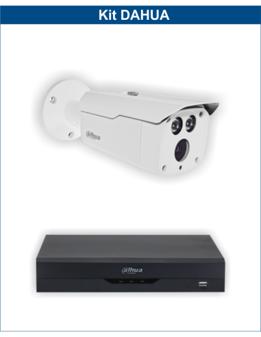 KIT DAHUA, DAH-A1IEXT2B80B, DVR + 1xCAMERA, 2MP, IR 80m