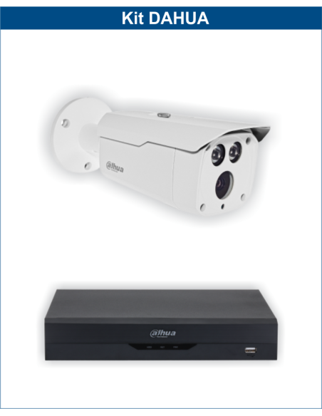 KIT DAHUA, DAH-A1IEXT2B80B, DVR + 1xCAMERA, 2MP, IR 80m