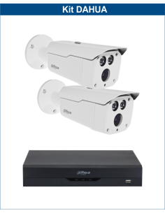 KIT DAHUA, DAH-A2IEXT2B80B, DVR + 2xCAMERA, 2MP, IR 80m