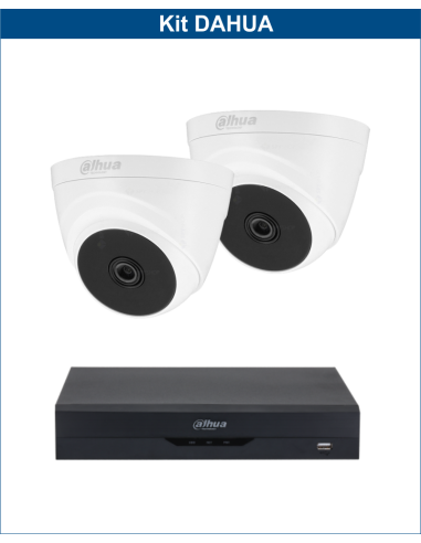 KIT DAHUA, DAH-A2IEXT2D20B, DVR + 2xCAMERA, 2MP, IR 20m