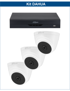 KIT DAHUA, DAH-A3IEXT2D20B, DVR + 3xCAMERA, 2MP, IR 20m