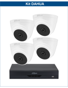 KIT DAHUA, DAH-A4IEXT2D20B, DVR + 4xCAMERA, 2MP, IR 20m