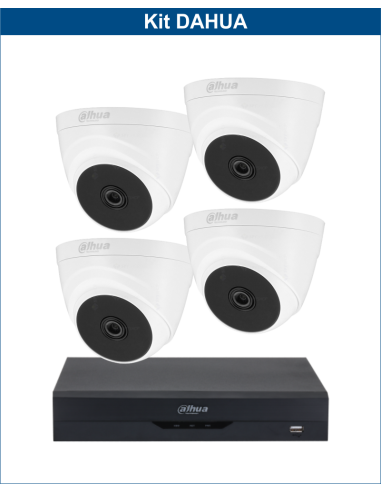 KIT DAHUA, DAH-A4IEXT2D20B, DVR + 4xCAMERA, 2MP, IR 20m