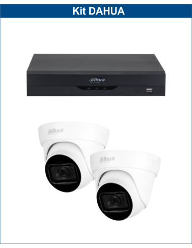 KIT DAHUA, DAH-A2IEXT2D60B, DVR + 2xCAMERA, 2MP, IR 60m