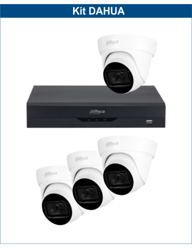 KIT DAHUA, DAH-A4IEXT2D60B, DVR + 4xCAMERA, 2MP, IR 60m