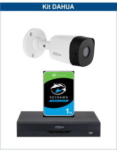 KIT DAHUA, DAH-A1IEXT2B20P, DVR + HDD + 1xCAMERA, 2MP, IR 20m