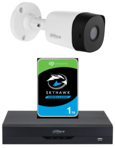 KIT DAHUA, DAH-A1IEXT2B20P, DVR + HDD + 1xCAMERA, 2MP, IR 20m 2