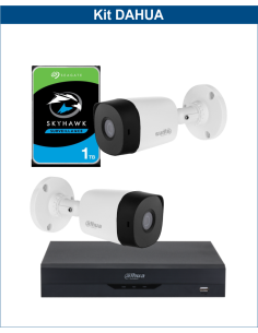 KIT DAHUA, DAH-A2IEXT2B20P, DVR + HDD + 2xCAMERA, 2MP, IR 20m