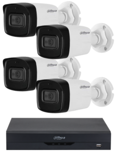 KIT DAHUA, DAH-A4IEXT2B80B, DVR + 4xCAMERA, 2MP, IR 80m 2