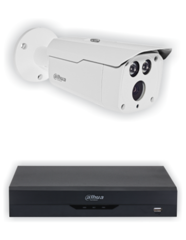 KIT DAHUA, DAH-A1IEXT2B80B, DVR + 1xCAMERA, 2MP, IR 80m