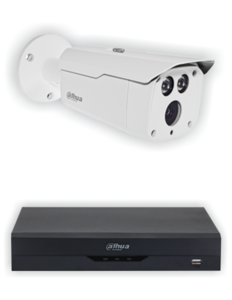 KIT DAHUA, DAH-A1IEXT2B80B, DVR + 1xCAMERA, 2MP, IR 80m