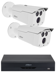 KIT DAHUA, DAH-A2IEXT2B80B, DVR + 2xCAMERA, 2MP, IR 80m 2