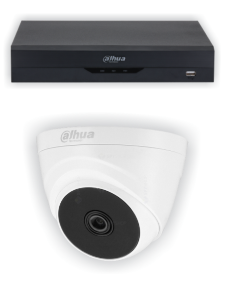 KIT DAHUA, DAH-A1IEXT2D20B, DVR + 1xCAMERA, 2MP, IR 20m