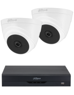 KIT DAHUA, DAH-A2IEXT2D20B, DVR + 2xCAMERA, 2MP, IR 20m 2