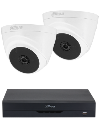 KIT DAHUA, DAH-A2IEXT2D20B, DVR + 2xCAMERA, 2MP, IR 20m