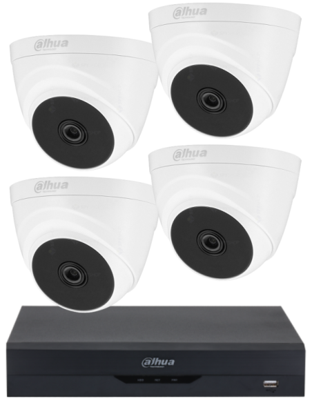 KIT DAHUA, DAH-A4IEXT2D20B, DVR + 4xCAMERA, 2MP, IR 20m