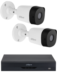 KIT DAHUA, DAH-A2IEXT2B20B, DVR + 2xCAMERA, 2MP, IR 20m 2