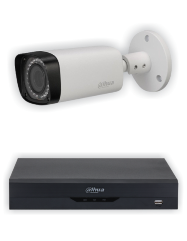 KIT DAHUA, DAH-A1IEXT2B30B, DVR + 1xCAMERA, 2MP, IR 30m