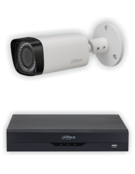 KIT DAHUA, DAH-A1IEXT2B30B, DVR + 1xCAMERA, 2MP, IR 30m