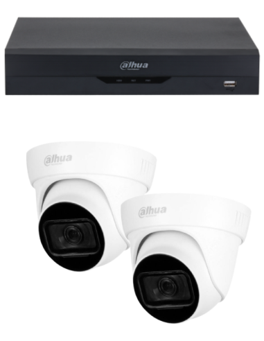 KIT DAHUA, DAH-A2IEXT2D60B, DVR + 2xCAMERA, 2MP, IR 60m