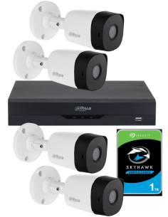 KIT DAHUA, DAH-A4IEXT2B20P, DVR + HDD + 4xCAMERA, 2MP, IR 20m 2
