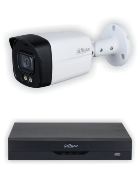 KIT DAHUA, DAH-A1IEXT2B40B, DVR + 1xCAMERA, 2MP, IR 40m