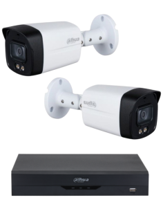 KIT DAHUA, DAH-A2IEXT2B40B, DVR + 2xCAMERA, 2MP, IR 40m 2