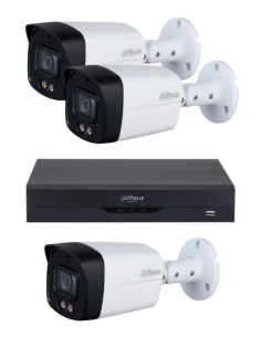 KIT DAHUA, DAH-A3IEXT2B40B, DVR + 3xCAMERA, 2MP, IR 40m 2