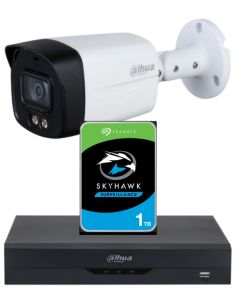 KIT DAHUA, DAH-A1IEXT2B40P, DVR + HDD + 1xCAMERA, 2MP, IR 40m 2