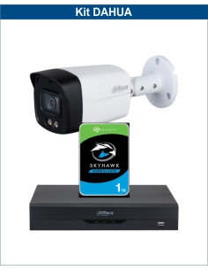 KIT DAHUA, DAH-A1IEXT2B40P, DVR + HDD + 1xCAMERA, 2MP, IR 40m