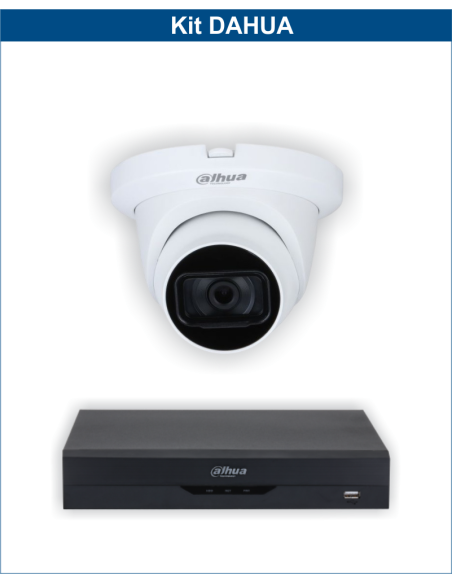 KIT DAHUA, DAH-A1IEXT2D30B, DVR + 1xCAMERA, 2MP, IR 30m