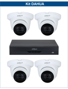 KIT DAHUA, DAH-A4IEXT2D30B, DVR + 4xCAMERA, 2MP, IR 30m