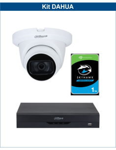 KIT DAHUA, DAH-A1IEXT2D30P, DVR + HDD + 1xCAMERA, 2MP, IR 30m