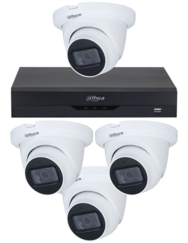 KIT DAHUA, DAH-A4IEXT2D60B, DVR + 4xCAMERA, 2MP, IR 60m