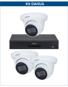 KIT DAHUA, DAH-A3IEXT2D60B, DVR + 3xCAMERA, 2MP, IR 60m