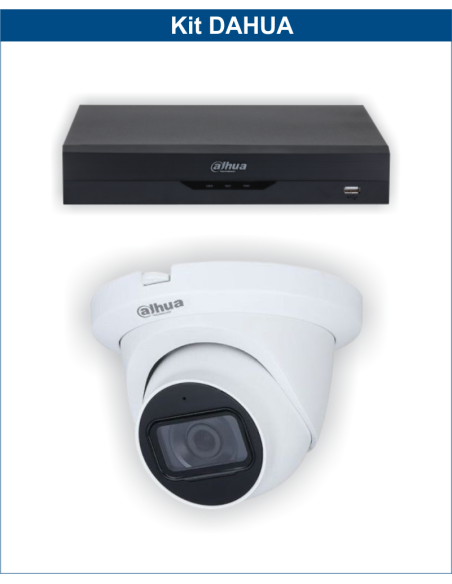 KIT DAHUA, DAH-A1IEXT2D60B, DVR + 1xCAMERA, 2MP, IR 60m