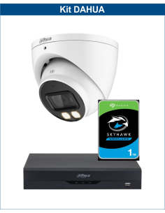 KIT DAHUA, DAH-A1IEXT2D40P, DVR + HDD + 1xCAMERA, 2MP, IR 40m