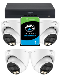 KIT DAHUA, DAH-A4IEXT2D40P, DVR + HDD + 4xCAMERA, 2MP, IR 40m 2