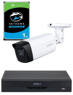 KIT DAHUA, DAH-A1IEXT2B80P, DVR + HDD + 1xCAMERA, 2MP, IR 80m 2