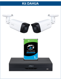 KIT DAHUA, DAH-A2IEXT2B80P, DVR + HDD + 2xCAMERA, 2MP, IR 80m