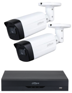 KIT DAHUA, DAH-A2IEXT2B80B, DVR + 2xCAMERA, 2MP, IR 80m 2