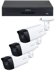 KIT DAHUA, DAH-A3IEXT2B80B, DVR + 3xCAMERA, 2MP, IR 80m 2