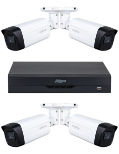 KIT DAHUA, DAH-A4IEXT2B80B, DVR + 4xCAMERA, 2MP, IR 80m 2