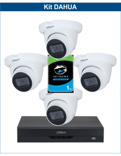 KIT DAHUA, DAH-A4IEXT2D60P, DVR + HDD + 4xCAMERA, 2MP, IR 60m