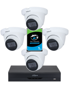 KIT DAHUA, DAH-A4IEXT2D60P, DVR + HDD + 4xCAMERA, 2MP, IR 60m 2