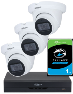 KIT DAHUA, DAH-A3IEXT2D60P, DVR + HDD + 3xCAMERA, 2MP, IR 60m 2