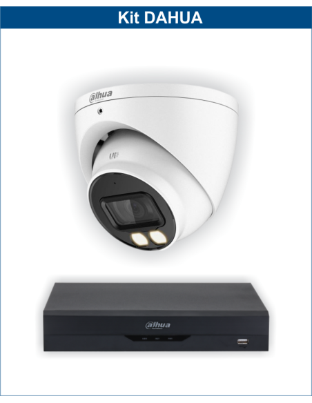 KIT DAHUA, DAH-A1IEXT2D40B, DVR + 1xCAMERA, 2MP, IR 40m
